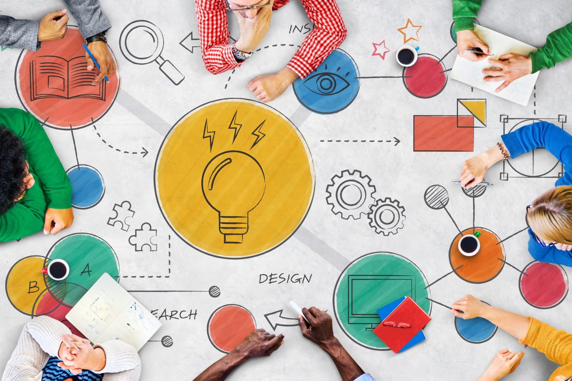 Photo of creative team illustrates blog: "How to Come Up With New Content Ideas While Having Fun"